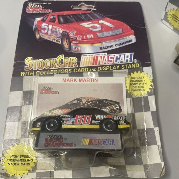 Lot of 3 Racing Champions Stock Cars 1:64 Nascar Collectors Card & Display Stand - Picture 2 of 4